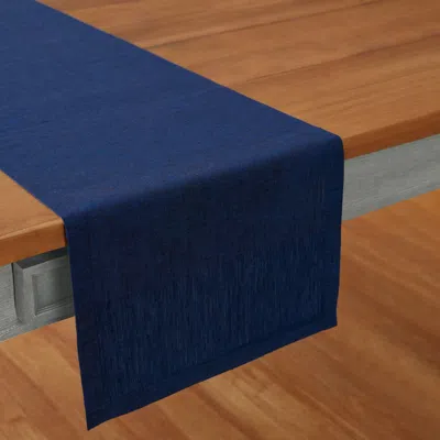Solino Home Linen Table Runner In Royal Blue