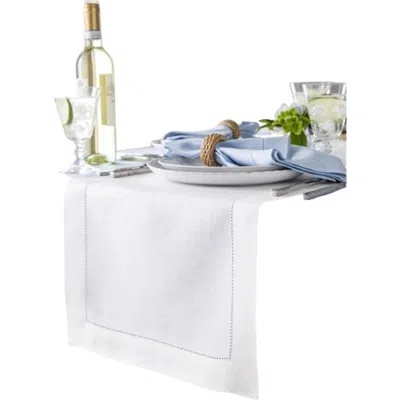 Solino Home Linen Table Runner In White