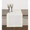 Solino Home Linen Table Runner In White