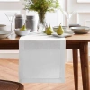 Solino Home Linen Table Runner In White