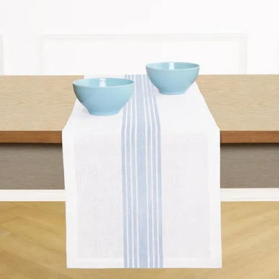 Solino Home Linen Table Runner In White