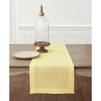 Solino Home Linen Table Runner In Yellow