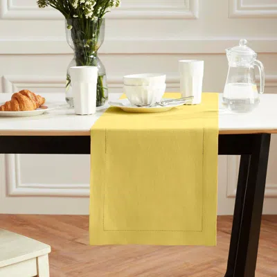 Solino Home Linen Table Runner In Yellow