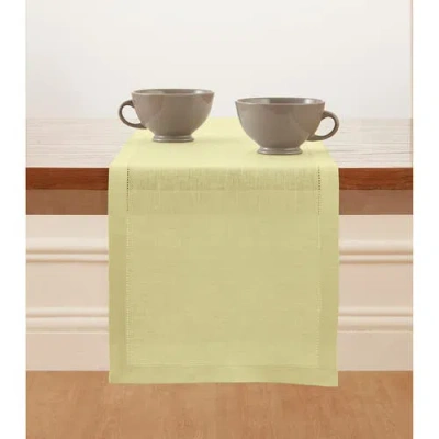 Solino Home Linen Table Runner In Yellow