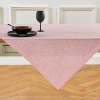 Solino Home Linen Table Throw 52 X 52 Inch For Dining Table, Holiday And Everyday Table Decor In Red