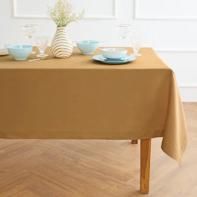 Solino Home Linen Table Throw In Brown