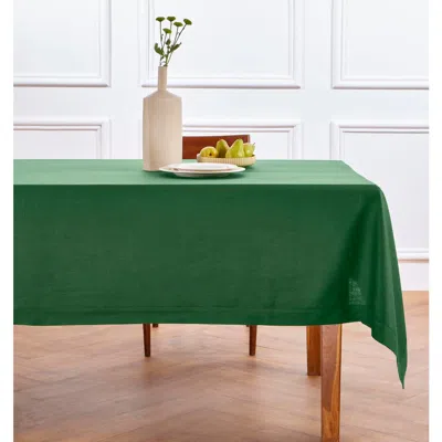 Solino Home Linen Table Throw In Green