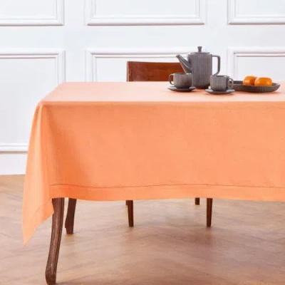 Solino Home Linen Table Throw In Orange