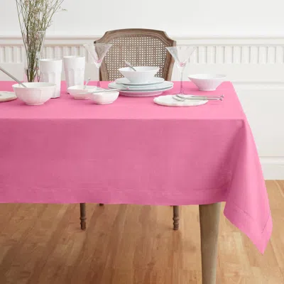 Solino Home Linen Table Throw In Pink