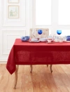 Solino Home Linen Table Throw In Red