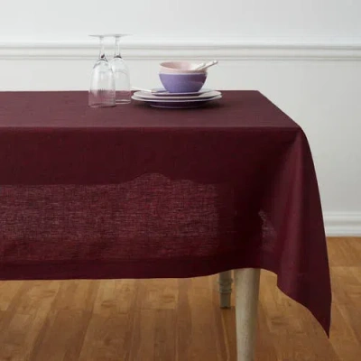 Solino Home Linen Table Throw In Red