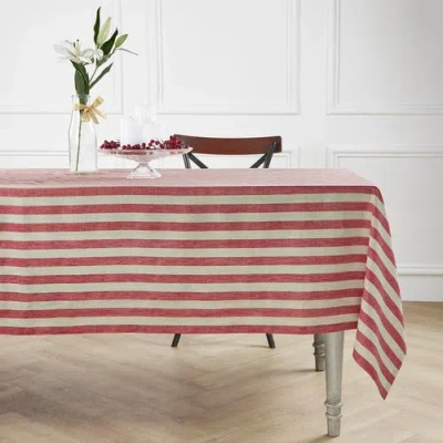 Solino Home Linen Table Throw In Red