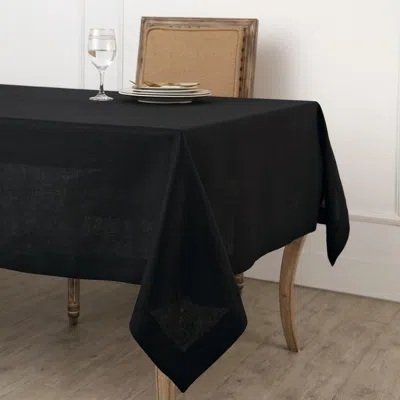 Solino Home Linen Tablecloth In Black