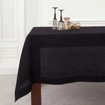 Solino Home Linen Tablecloth In Black
