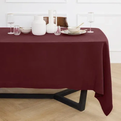 Solino Home Linen Tablecloth In Burgundy