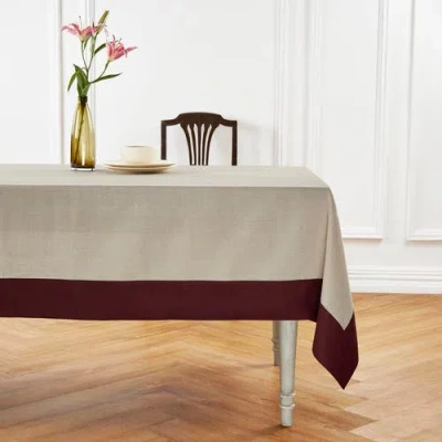 Solino Home Linen Tablecloth In Burgundy
