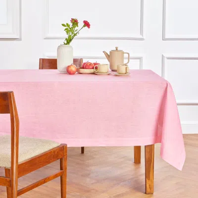 Solino Home Linen Tablecloth In Pink
