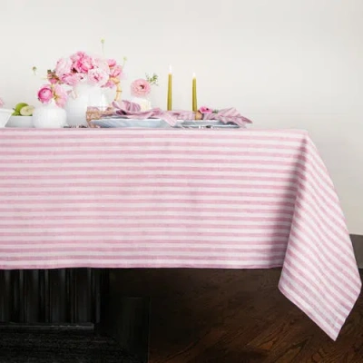 Solino Home Linen Tablecloth In Pink