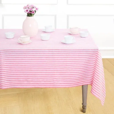Solino Home Linen Tablecloth In Pink