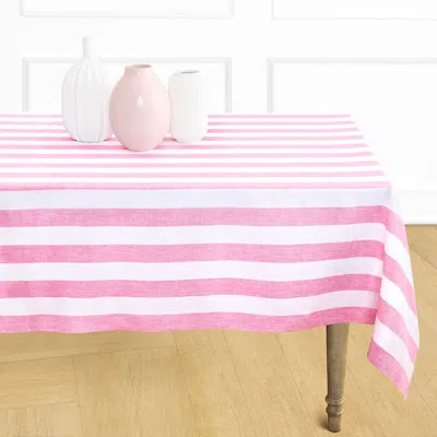 Solino Home Linen Tablecloth In Pink