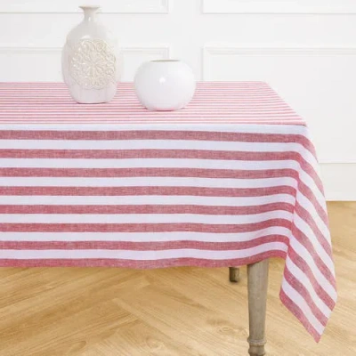 Solino Home Linen Tablecloth In Pink