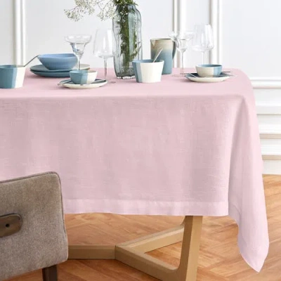 Solino Home Linen Tablecloth In Pink
