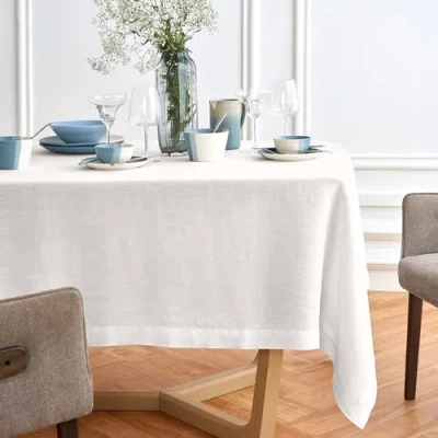 Solino Home Linen Tablecloth In White