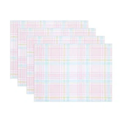 Solino Home Palm Beach Plaid - 100% Pure Linen  Placemats