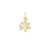 Solio Jewellery Women's Gold / White / Yellow Tree Of Life Pendant With White Topaz 18k Gold In Gold