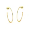 Solio Jewellery Women's Gold / Yellow Classic Hoops 18k Solid Gold In Gold