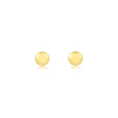 SOLIO JEWELLERY WOMEN'S GOLD / YELLOW SMALL BALL 5MM STUD GOLD