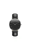Solios Watches The Solar Classic | Black Dial In Black Vegan Leather