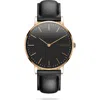 Solios Watches The Solar Classic | Black Dial In Black Vegan Leather