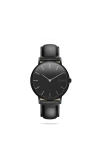Solios Watches The Solar Classic | Black Dial In Black Vegan Leather