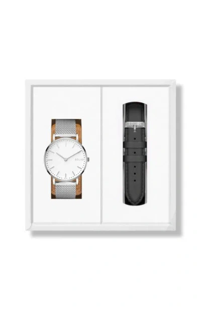 Solios Watches The Solar Classic Bundle | White Dial