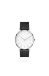 Solios Watches The Solar Classic | White Dial In Black Mesh Metal