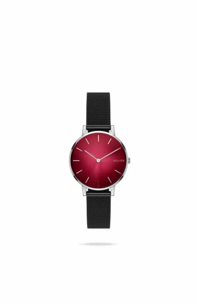 Solios Watches The Solar Mini | Red Dial
