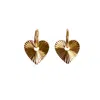 Solistial Women's Cora Sacred Heart Charm Dangle Hoop Earrings Gold