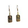 Solistial Women's Gold / Black Solbloom Sun Sunflowers Charm Black Enamel Dangle Earrings Gold