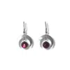 Solistial Women's Pink / Purple / Silver Moonshadow Purple Labradorite Dainty Crescent Moon Charm Earrings Sil