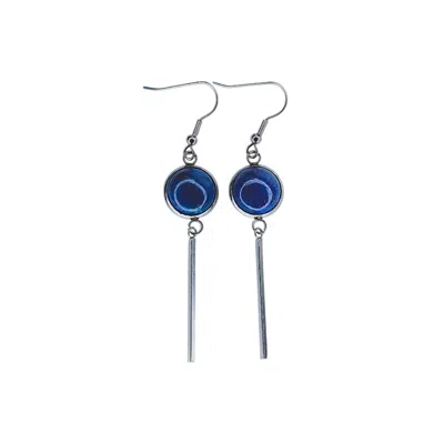 Solistial Women's Silver / Blue Kala Lapis Lazuli Dangle & Drop Blue Earrings Silver In Multi