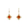 Solistial Women's Yellow / Orange / Gold Sunglow Sunstone Dangle & Drop Oval Charm Earrings Gold