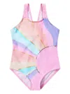 Soliswim Gradient-print Swimsuit In Pink