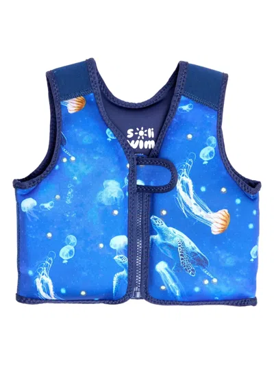 Soliswim Babies' Graphic-print Float Gilet In Blue