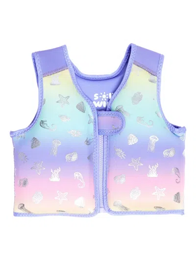 Soliswim Kids' Sea Themed-print Float Gilet In Purple