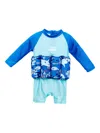 Soliswim Shark-print Float Suit In Blue