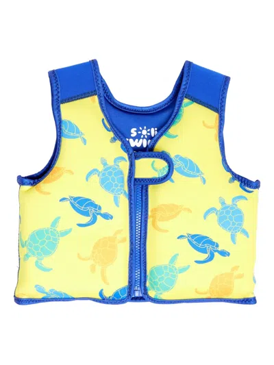 Soliswim Babies' Turtle-print Float Gilet In Yellow