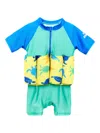 Soliswim Turtle-print Float Suit In Green