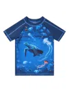 Soliswim Turtle-print Rash Guard In Blue