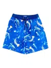 Soliswim Turtle-print Swim Shorts In Blue